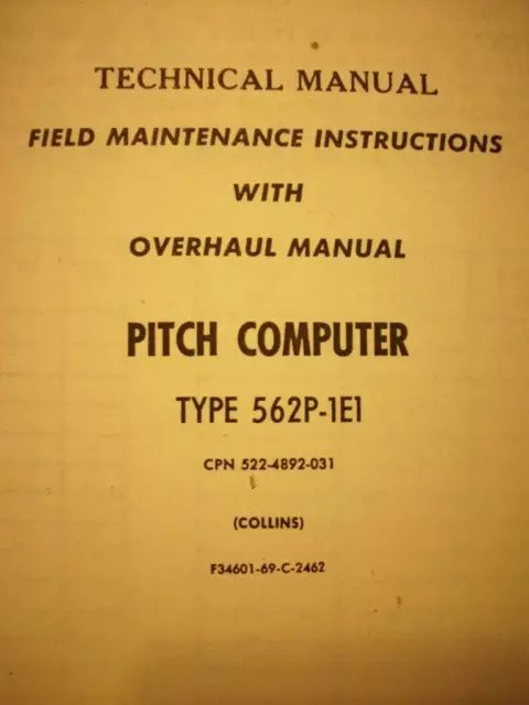 Collins 562c-8 Yaw Damper Computer Overhaul Manual for sale online