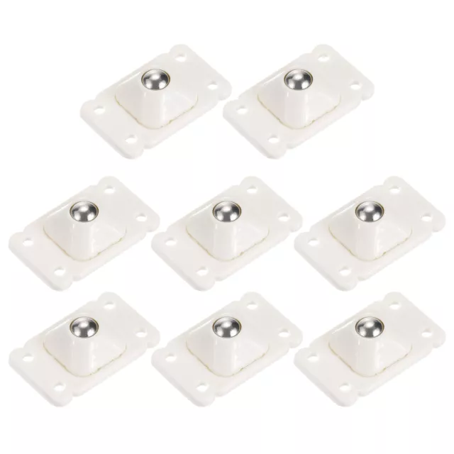 Mini Self Adhesive Wheels, 8pcs - ABS & Stainless Steel Universal Caster(White)