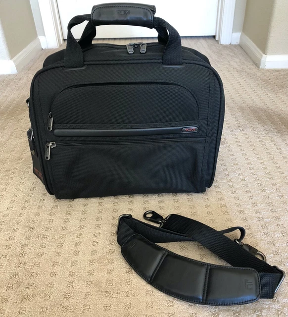 TUMI Black Travel Accessory Bag Car/Carry-On Shoudler/Crossbody Strap 12x15x9