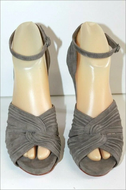 Escarpins Comptoir Des Cotonniers En Cuir Gris éléphant - Talons 10.5 Cm - Pointure 37 - Très Bon état