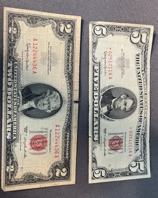 **RARE** 1963 $5 Dollar Red Seal **STAR NOTE** Hard To Find This Nice and $2