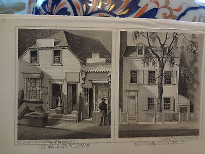 ORIG 1861 Old House William Division Street NYC New York City Lithograph