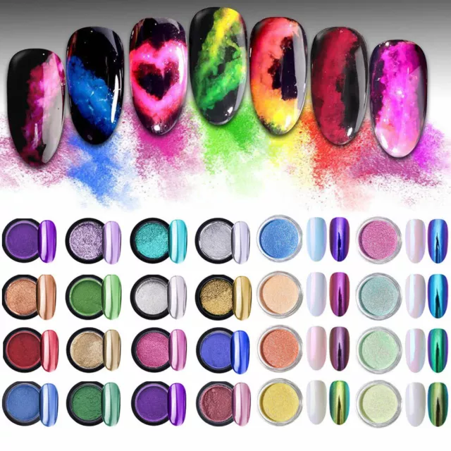 Mirror Powder Glitter  Nail Art Chrome Pigment 9colors BORN PRETTY