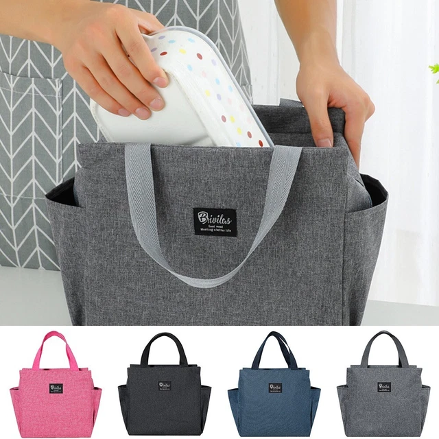Alta calidad Lunch Bag aislamiento negro/gris/azul marino/rosa 25x25x14cm