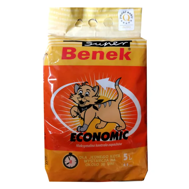 Litière pour Chat 5 Litre Super Benek Economique Klumpend