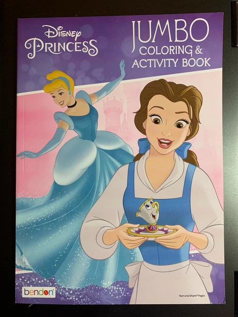 DISNEY PRINCESS JUMBO Coloring and Activity Book Belle Snow White Mulan