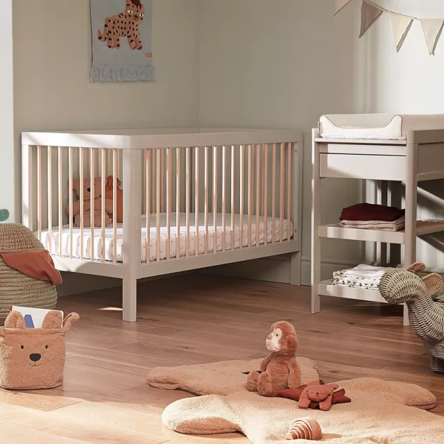 Baby Cot Bed & Changing table Grey - Scandinavian Wooden Furniture - Lukas Range