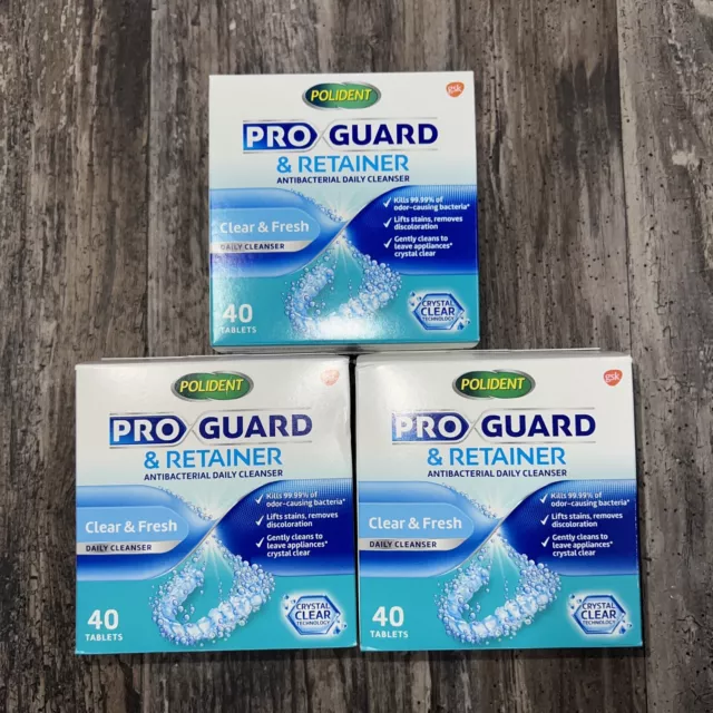 Polident Pro Guard & Retainer Antibacterial Daily Cleanser 120 Tablets