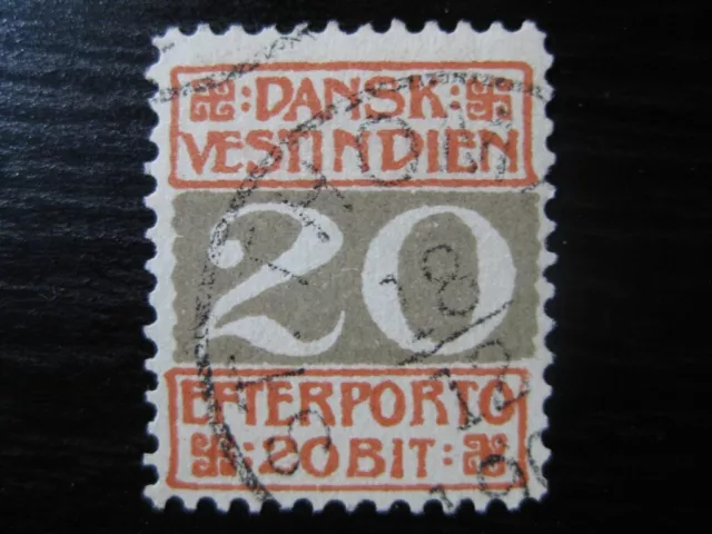 DANISH WEST INDIES Sc. #J6 scarce used stamp! SCV $14.00