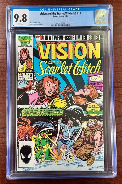 Vision &  Scarlet Witch #10 CGC 9.8 WP NM/M Marvel 1986 🔥 Inhumans App
