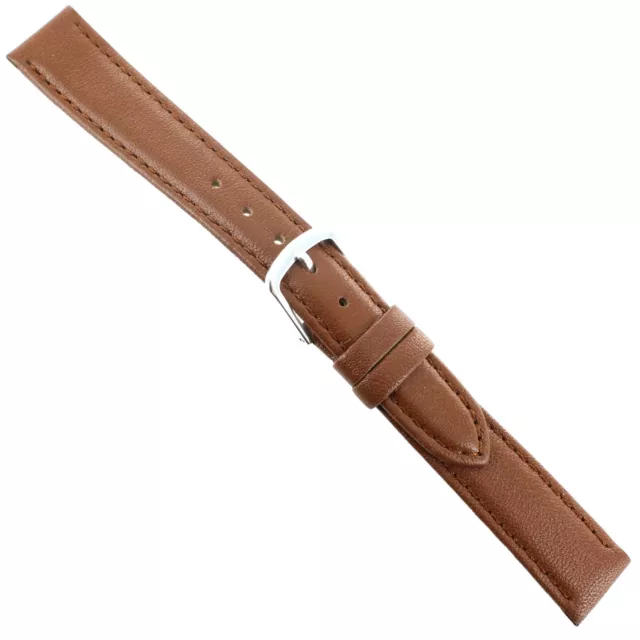 14mm Hadley Roma Honey Genuine Calfskin Leather Stitched Ladies Watch Band Reg