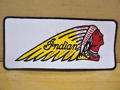 Vintage Old Indian Chief Motorcycle Large Jean Leather Jacket Patch NOS