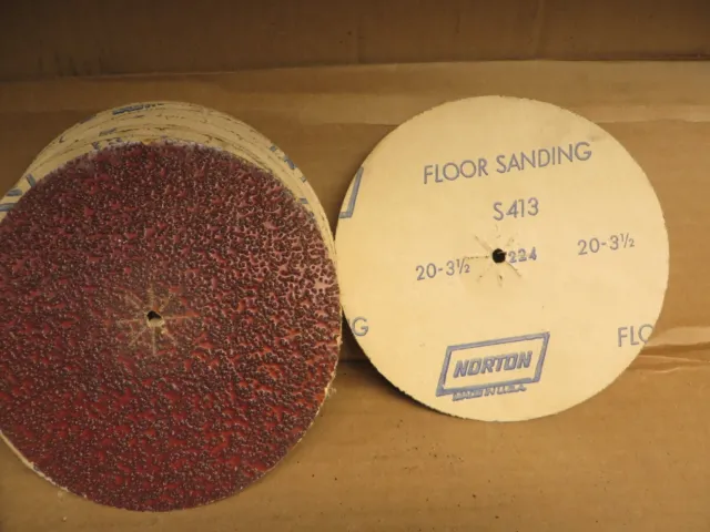 Abrasive Disc Sanding Disc Norton # S413, 20-3-1/2, 224 7" 9 Pieces
