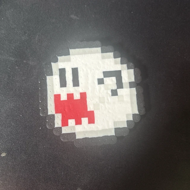 PERLER BEAD PIXEL Art - Boo (Mario) $20.00 - PicClick CA