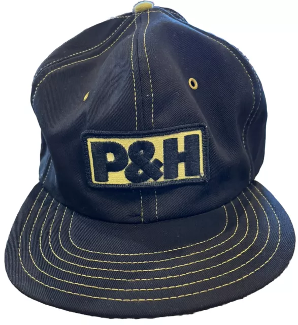Vintage Patch Trucker SnapBack Cap Hat P&H Made In USA