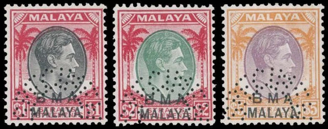 Malaiischer Staatenbund Brit. Milit. Verw., 1945, 1-13, 15 Spec. ...