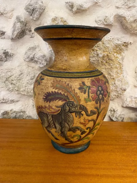 Vase balustre en terre cuite Arno MONTOPOLI - Italie décor étrusque