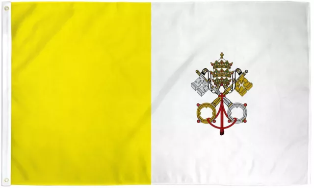 "VATICAN CITY" flag 3x5 ft polyester banner sign Italy European