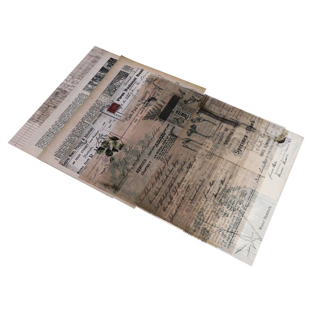 2 Sets scrapbooking DIY DIY Papier Handwerk Hintergrund Papier Retro News Papier