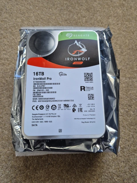 Seagate IronWolf Pro 16TB NAS Hard Drive - 7200rpm, SATA III