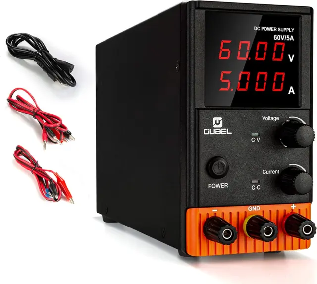 DC Power Supply, 60V/5A Variable Lab Bench Power Supply, Switching 60V 5A