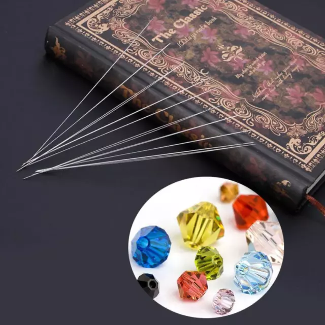 Big Eye Gebogene Perlennadel 125X0.6Mm Easy S3Q2 Craft Diy D0E9 Faden S2C2 F0