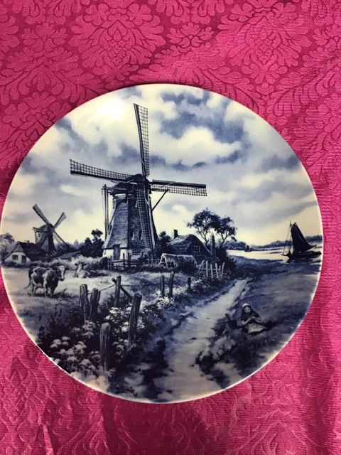 Blue Delft Windmill Plate