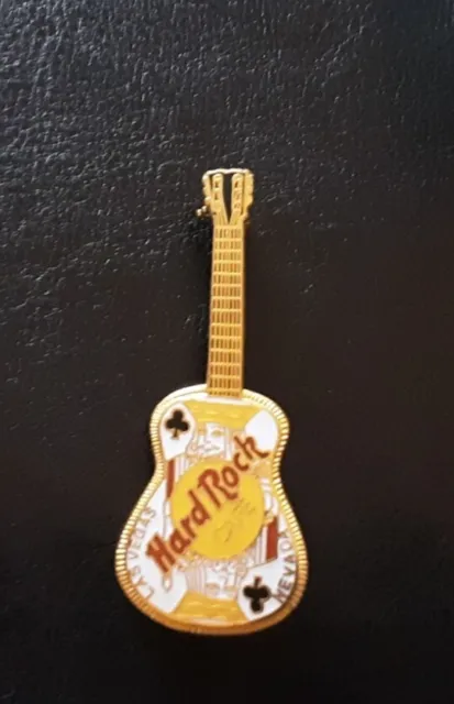 Hard Rock Cafe Las Vegas Nevada Gold Tone Guitar Shaped Pin