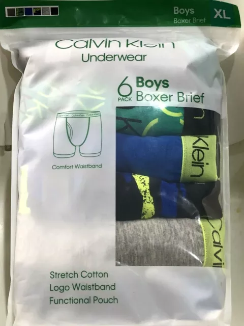 Calvin Klein underwear 6 pack boys  Boxer Briefs S M L XL