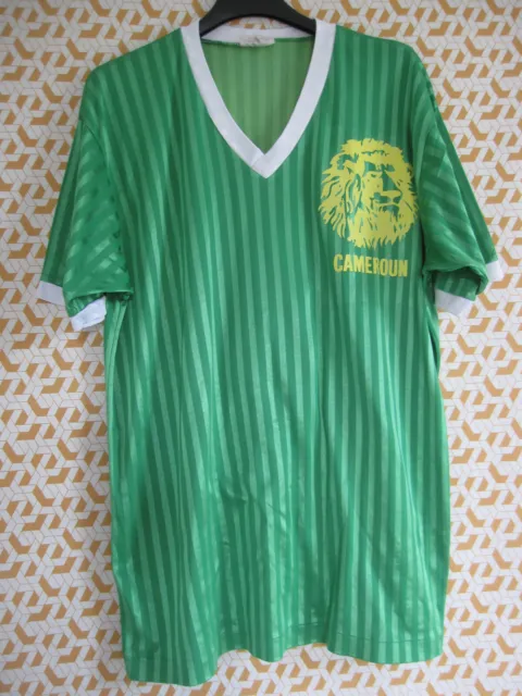 Maillot Cameroun vintage Football vert Shirt 90'S jersey Homme - L