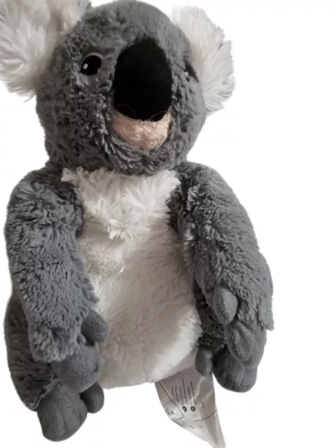 IKEA Sotast Koala Bear Plush 15" Stuffed Animal Soft Gray Stitched Eyes