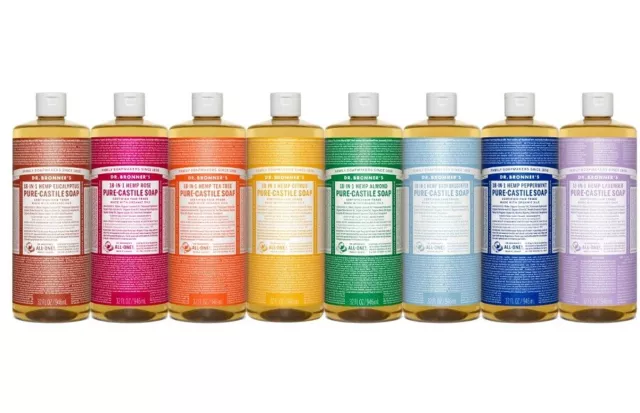 NEW Dr. Bronner's Hemp Pure-Castile Soap Liquid 473ml 18-in-1 All Scent Bronners