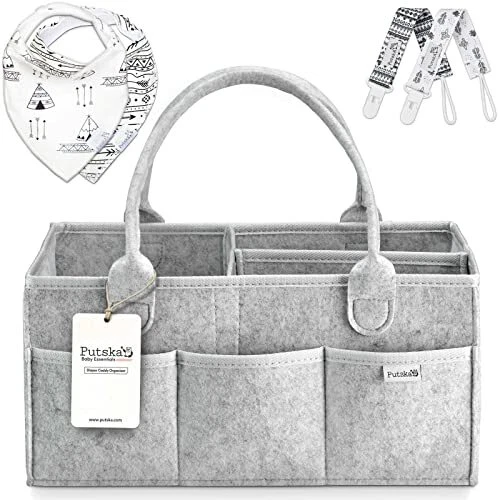 Baby Diaper Caddy Organizer Nursery Basket Set - A Baby basket gift registry