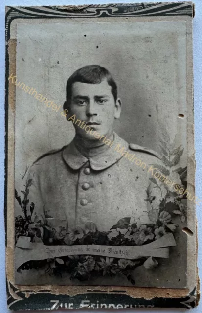 orig. CDV Foto Fotografie altes Bild Herr Mann Mode um 1914 Soldat WK1