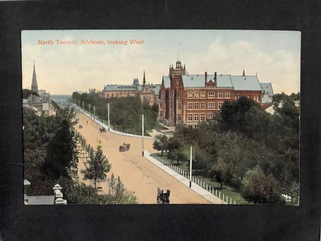 B2352 Australia SA Adelaide North Terrace looking west vintage postcard