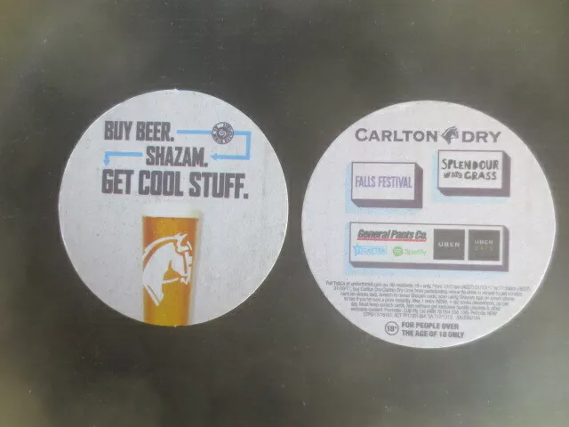 2 the same CARLTON DRY Special Issue Beer Coasters