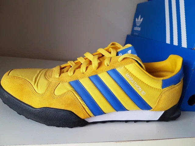 ADIDAS MARATHON 80 UK10 Yellow/Blue, great condition