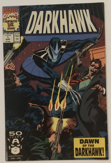 DARKHAWK #1 Darkhawk's 1st APPEARANCE & ORIGIN (MARVEL, 1991) FIRST ISSUE NICE!!