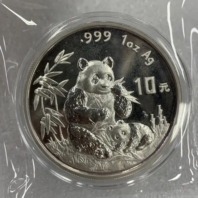 China 1996 Panda Silver coin 1OZ With box 1996 China 10YUAN Panda Coin  1oz