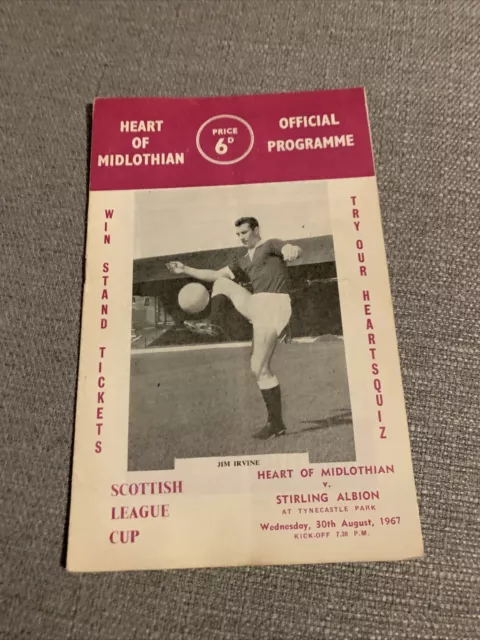 @ Scottish League Cup Hearts v Stirling Albion 30.8.1967