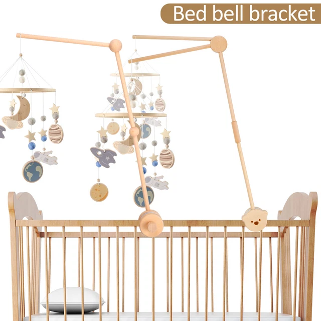 Baby Crib Mobile Arm Wooden Crib Mobile Holder Non-Slip Crib Mobile Bed DrpdZ