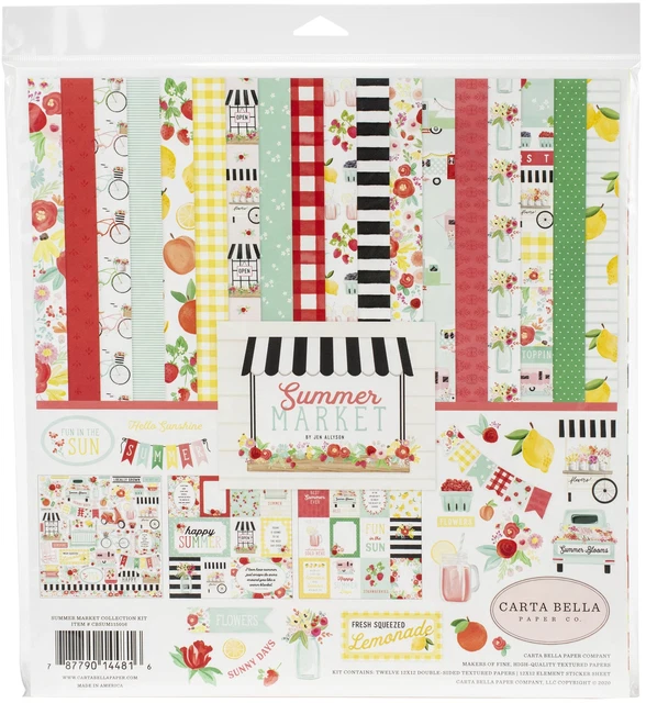 Kit de colección de papel Bella 12""X12"" - mercado de verano - UM115016