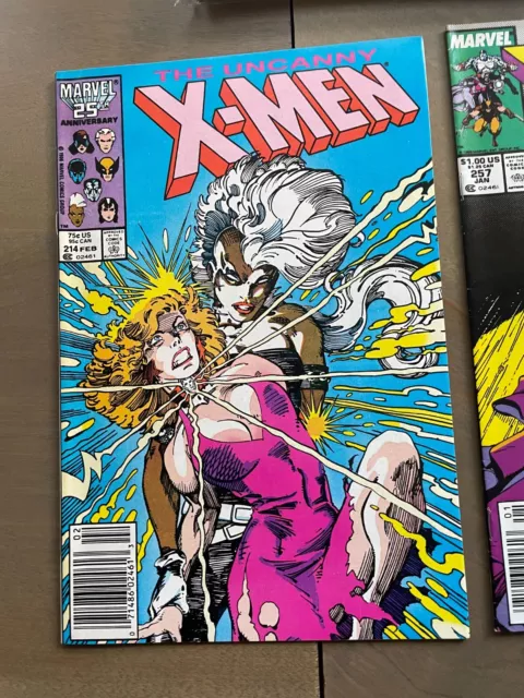Uncanny X-Men Comic Lot 214,257,258 Plus Bonus Classic X-Men