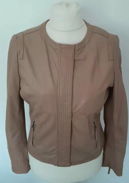Express tan online leather jacket