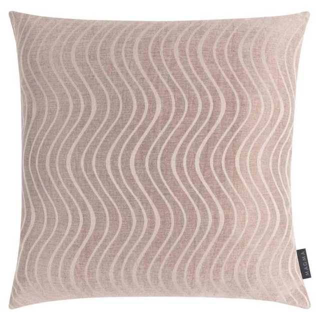 Magma Jacquard Kissenhülle Wellen Ola Braun 50x50 cm