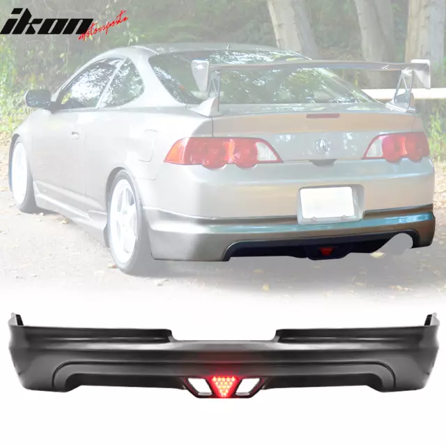 Fits 02-04 Acura RSX Mugen Style Rear Lip Spoiler Diffuser w/ LED Brake Light