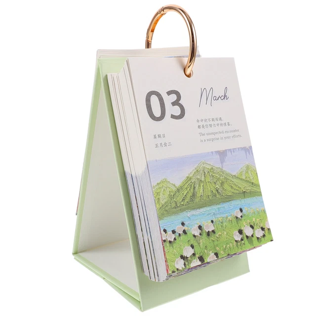 DESK CALENDAR DECOR Art Desk Calendar Table Calendar for Office Desk