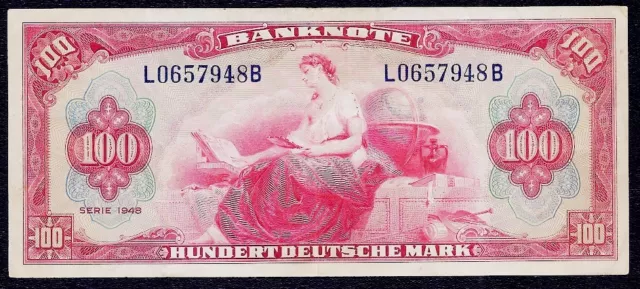 Germany Federal Republic 100 Deutsche Mark 1948  Ro.244a  P.8a  VF