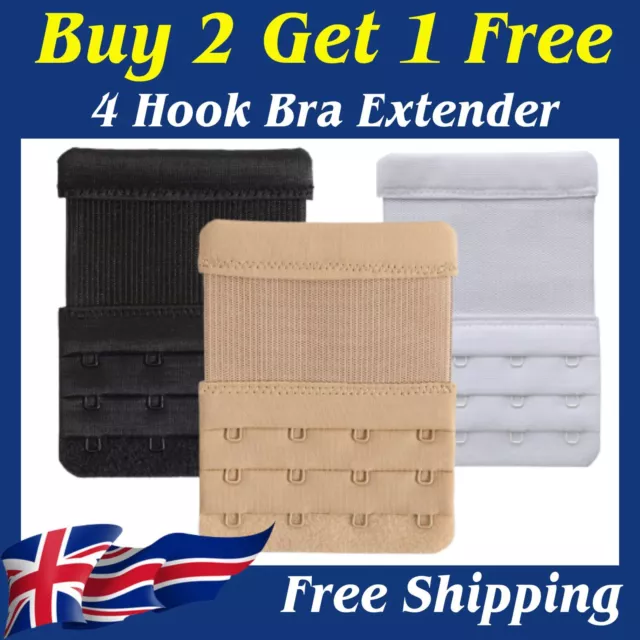 3Row 2 3 4 Hook Bra Extender Pack Bra Extension Strap Strapless Colour  Underwear