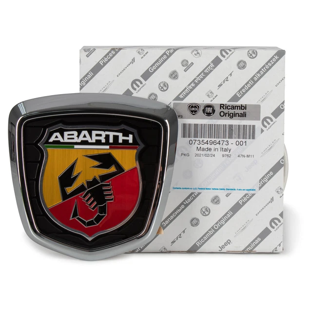 500 ABARTH 595 LOGO STEMMA POSTERIORE BAULE ANTRACITE NUOVO ORIGINALE - Foto 7